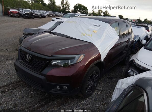 5FNYF8H51MB036786 2021 HONDA PASSPORT Maroon Front left
