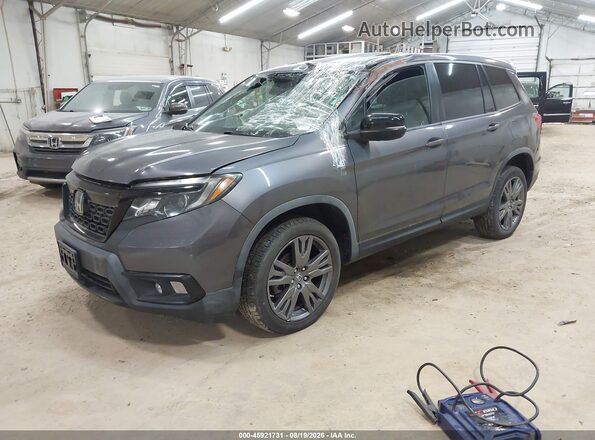 5FNYF8H54KB025763 2019 HONDA PASSPORT Gray Przód lewy