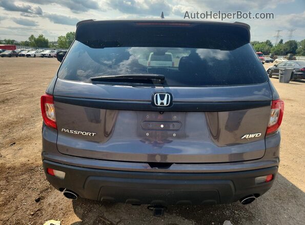 5FNYF8H55MB038394 2021 HONDA PASSPORT Gray Вид ззаду