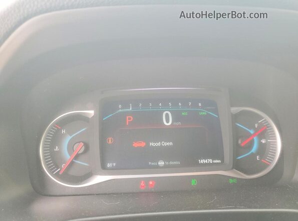 5FNYF8H56KB030494 2019 HONDA PASSPORT Blue ხელსაწყოთა პანელის ხედი