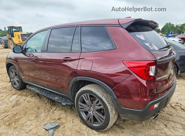 5FNYF8H57MB016879 2021 HONDA PASSPORT Burgundy Задня ліва чверть