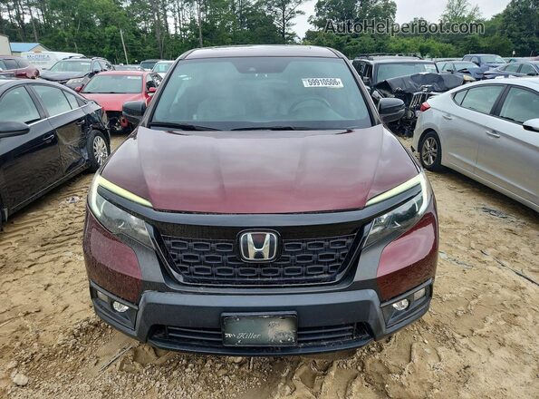 5FNYF8H57MB016879 2021 HONDA PASSPORT Burgundy Вид спереду