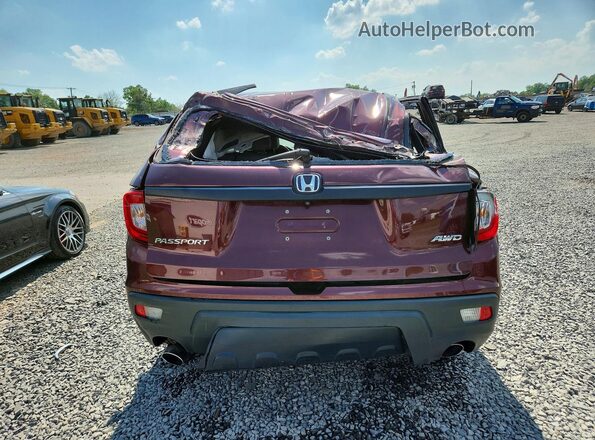 5FNYF8H59LB003887 2020 HONDA PASSPORT Burgundy Vista trasera