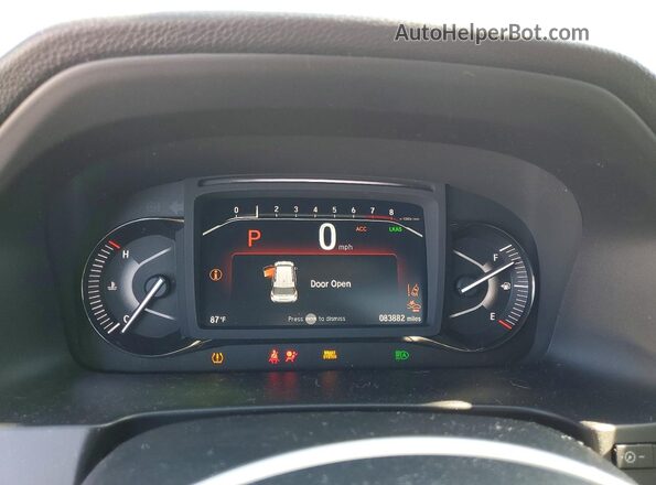 5FNYF8H6XNB024792 2022 HONDA PASSPORT White Вид щитка приладів