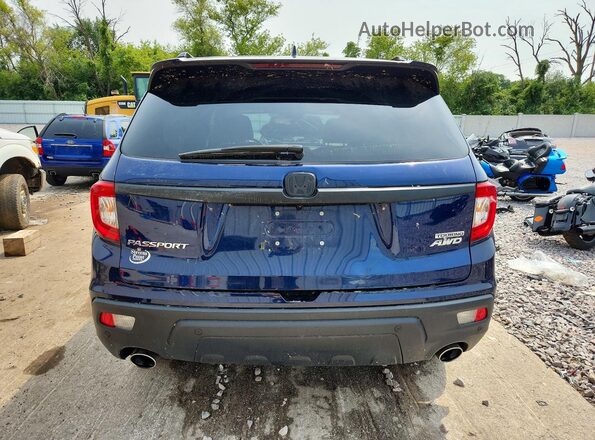 5FNYF8H93MB015165 2021 HONDA PASSPORT Blue Вид ззаду