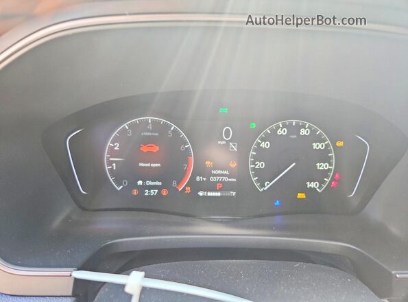 5FNYG1H60RB028019 2024 HONDA PILOT Red Widok zestawu wskaźników