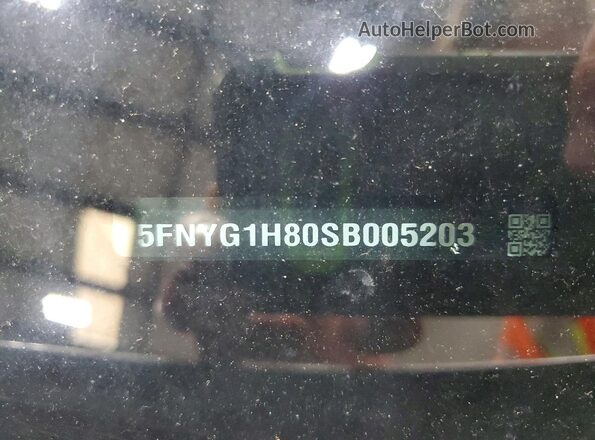 5FNYG1H80SB005203 2025 HONDA PILOT White Vista de la etiqueta del VIN