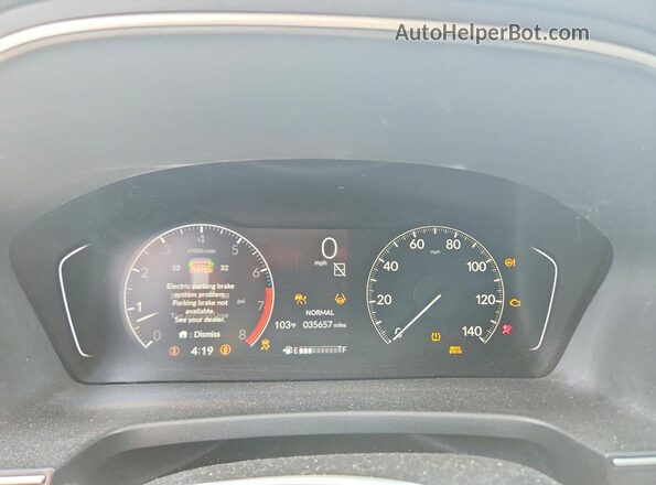 5FNYG2H4XSB014932 2025 HONDA PILOT Burgundy ხელსაწყოთა პანელის ხედი