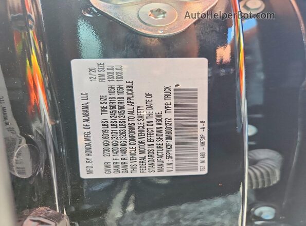 5FPYK3F10MB001372 2021 HONDA RIDGELINE Черный Вид подкапотного пространства