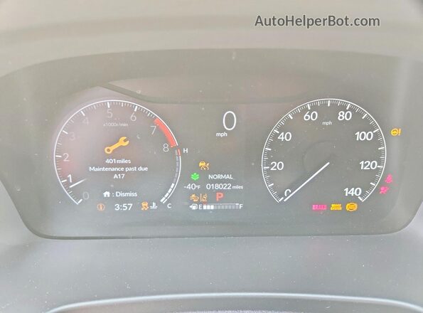 5FPYK3F10RB021502 2024 HONDA RIDGELINE White Вид щитка приладів
