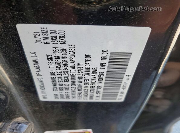 5FPYK3F11MB002885 2021 HONDA RIDGELINE Черный Вид подкапотного пространства