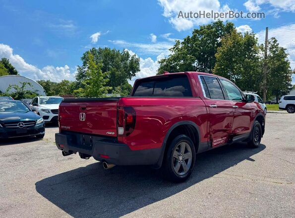 5FPYK3F72NB028708 2022 HONDA RIDGELINE Burgundy Առջևի աջ
