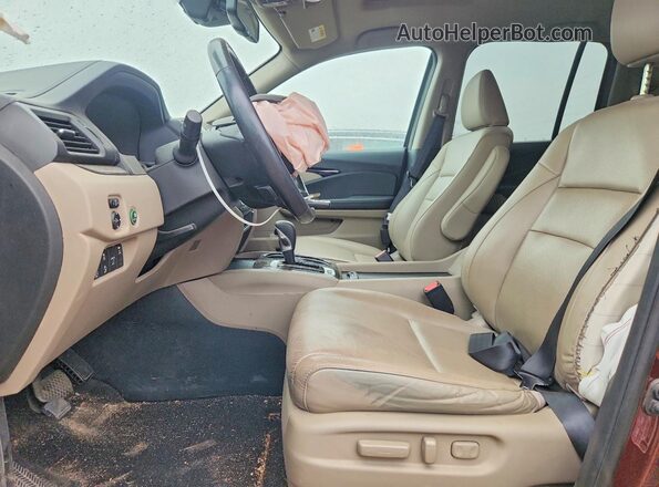 5FPYK3F73KB028356 2019 HONDA RIDGELINE Burgundy Вид салону спереду