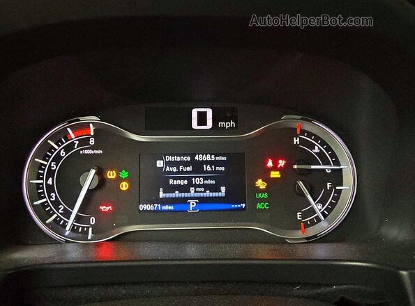 5FPYK3F79PB007597 2023 HONDA RIDGELINE Red Vista del cuadro de instrumentos