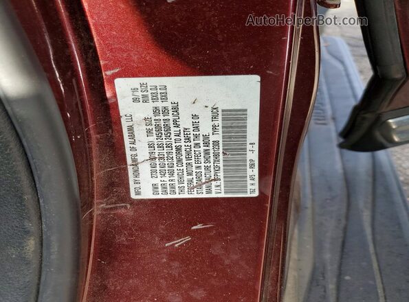 5FPYK3F7XHB012308 2017 HONDA RIDGELINE Burgundy ძრავის განყოფილების ხედი