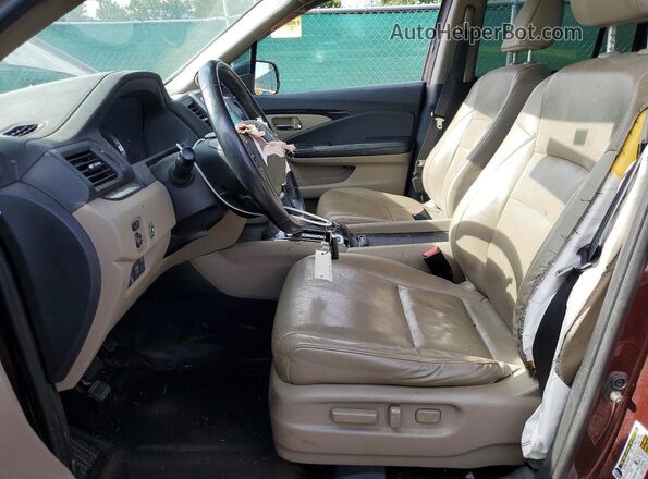 5FPYK3F7XHB012308 2017 HONDA RIDGELINE Burgundy წინა სალონის ხედი