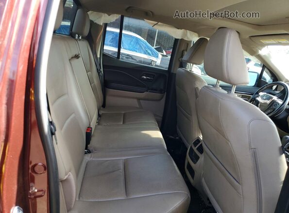 5FPYK3F7XHB012308 2017 HONDA RIDGELINE Burgundy უკანა სავარძლების ხედი