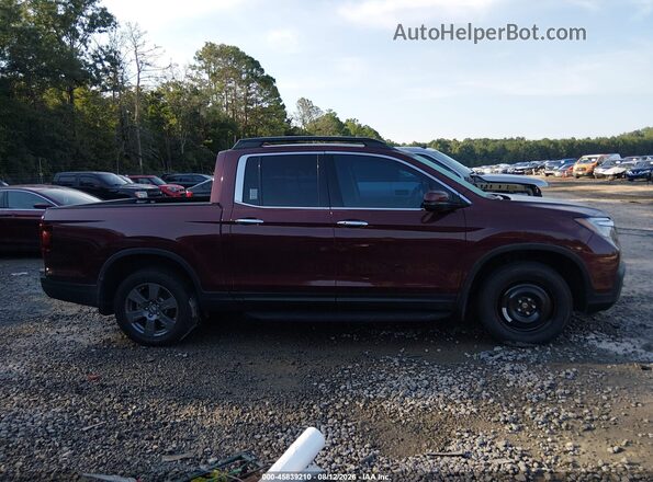 5FPYK3F7XLB005982 2020 HONDA RIDGELINE Burgundy უკანა სალონის ხედი