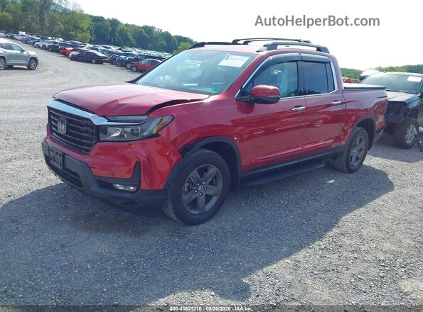 5FPYK3F7XPB000853 2023 HONDA RIDGELINE Red წინა მარცხენა ხედი სამი მეოთხედიდან