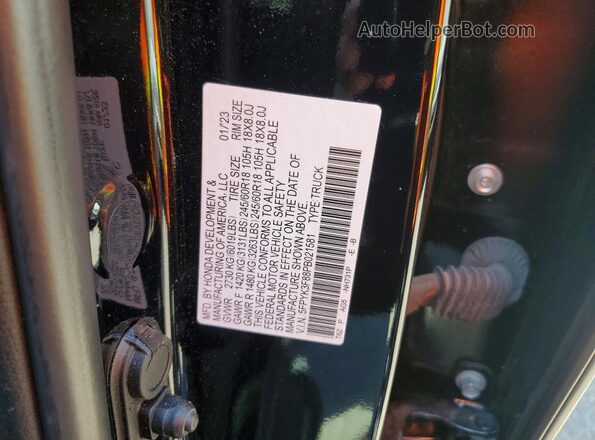 5FPYK3F88PB021581 2023 HONDA RIDGELINE Black Շարժիչի բաժամունքի տեսք