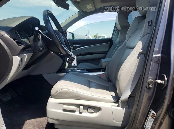5FRYD3H33HB005924 2017 ACURA MDX Gray Вид салону спереду