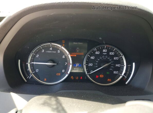 5FRYD3H91HB013394 2017 ACURA MDX White Вид щитка приладів