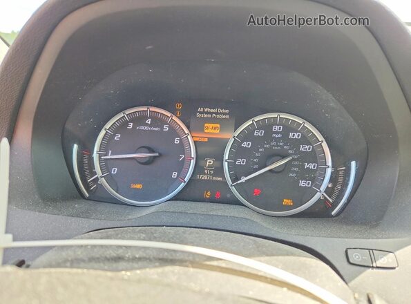 5FRYD4H50HB013423 2017 ACURA MDX Gray Вид щитка приладів