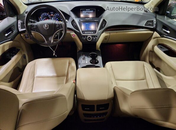 5FRYD4H51HB041019 2017 ACURA MDX Бордовый Вид панели приборов