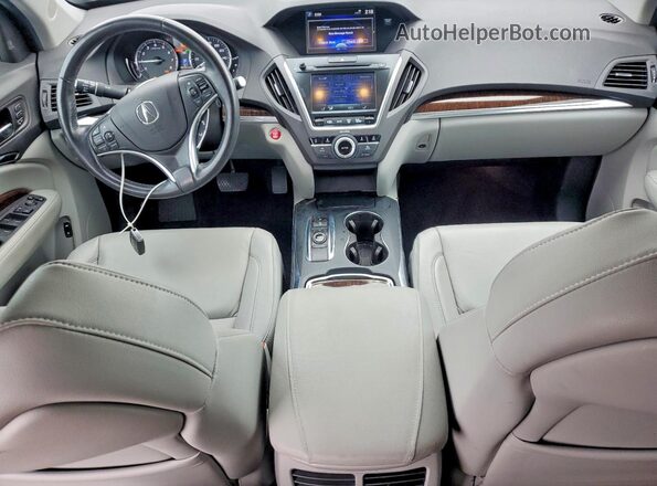 5FRYD4H52HB032863 2017 ACURA MDX Gray Widok deski rozdzielczej