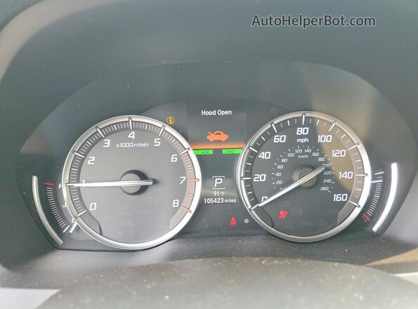 5FRYD4H53HB016848 2017 ACURA MDX Silver Vista del cuadro de instrumentos