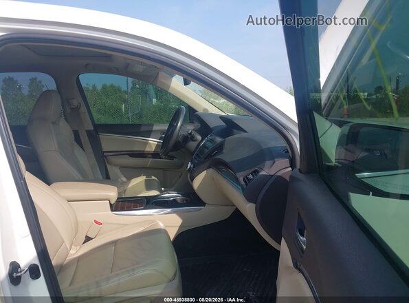 5FRYD4H54HB005552 2017 ACURA MDX White Вид салону спереду