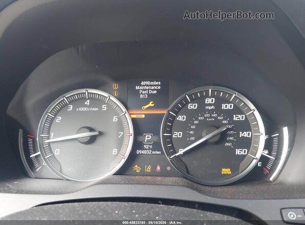 5FRYD4H59HB024193 2017 ACURA MDX Gray Widok tylnych siedzeń