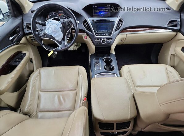 5FRYD4H5XHB007306 2017 ACURA MDX White Vista del salpicadero