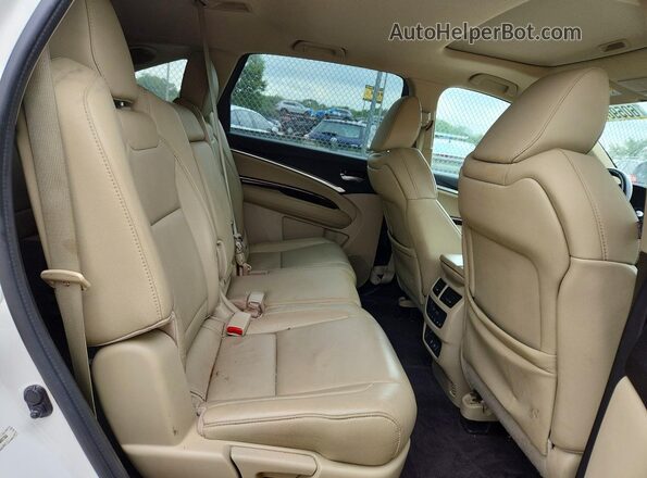 5FRYD4H5XHB007306 2017 ACURA MDX White Vista interior trasera