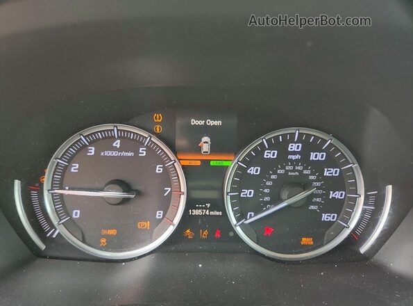 5FRYD4H5XHB007306 2017 ACURA MDX White Vista del cuadro de instrumentos