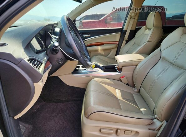 5FRYD4H86HB019902 2017 ACURA MDX Black წინა სალონის ხედი