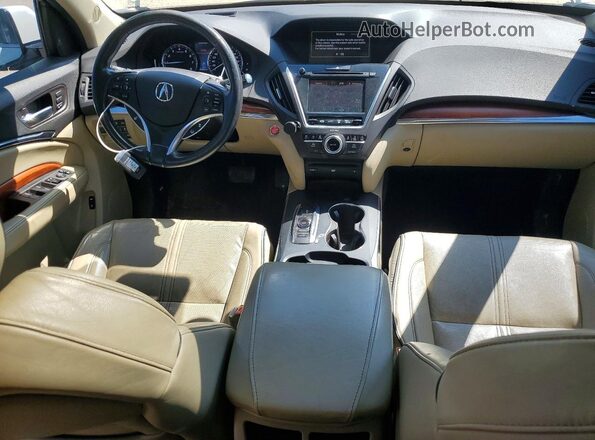 5FRYD4H87HB505151 2017 ACURA MDX White Widok deski rozdzielczej