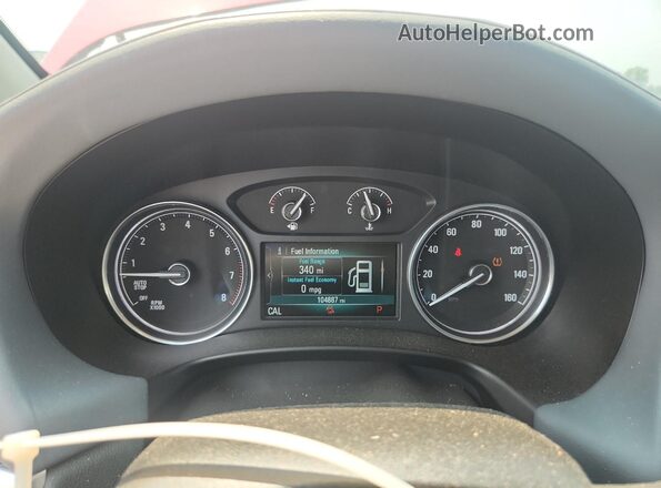 5GAERBKW3JJ257935 2018 BUICK ENCLAVE Burgundy Instrument cluster view