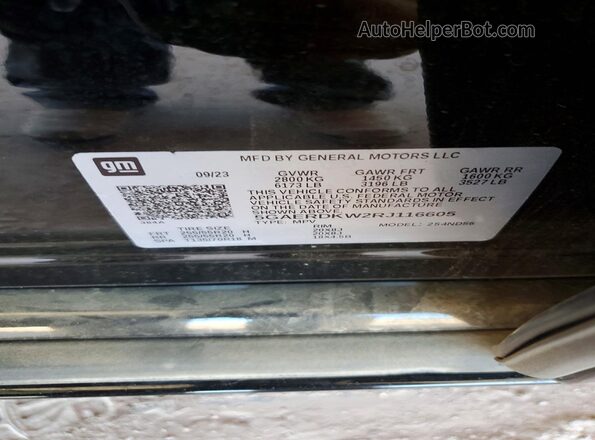 5GAERDKW2RJ116605 2024 BUICK ENCLAVE Black Widok komory silnika