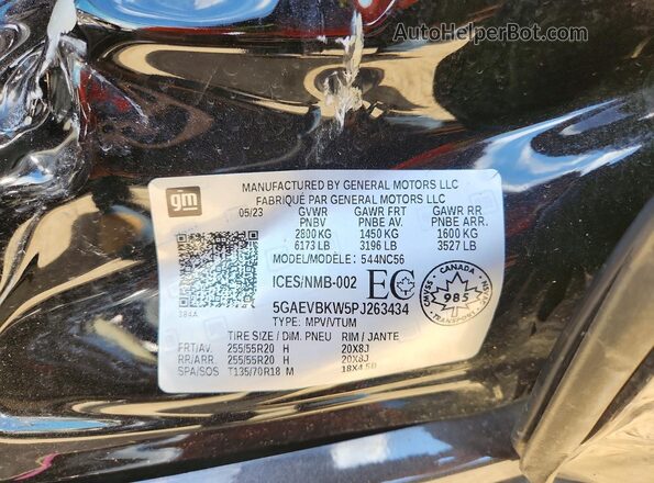 5GAEVBKW5PJ263434 2023 BUICK ENCLAVE Black სალონის 360-გრადუსიანი ხედი