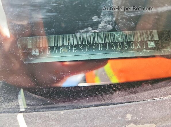 5GAKRBKD5GJ303081 2016 BUICK ENCLAVE Burgundy VIN կոդի պիտակի տեսք