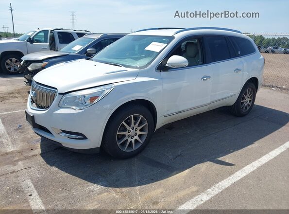 5GAKRBKD6HJ115235 2017 BUICK ENCLAVE White Առջևի ձախ երեք քառորդ տեսարան