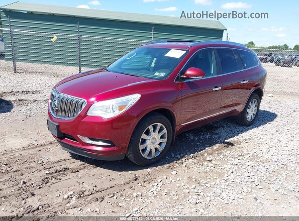 5GAKRBKD9GJ276225 2016 BUICK ENCLAVE Burgundy Առջևի ձախ երեք քառորդ տեսարան