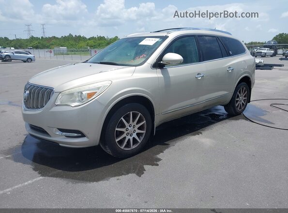 5GAKVBKD2GJ168704 2016 BUICK ENCLAVE Beige წინა მარცხენა ხედი სამი მეოთხედიდან