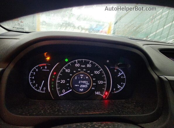 5J6RM3H50GL017204 2016 HONDA CR-V White Вид щитка приладів