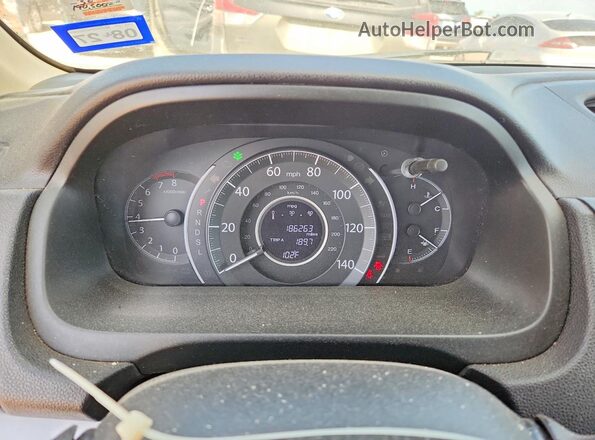 5J6RM3H5XGL014410 2016 HONDA CR-V White Instrument cluster view