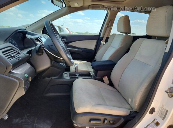 5J6RM3H5XGL014410 2016 HONDA CR-V White Front interior view