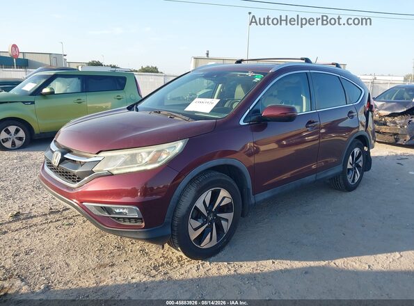 5J6RM3H98GL001027 2016 HONDA CR-V Burgundy წინა მარცხენა ხედი სამი მეოთხედიდან