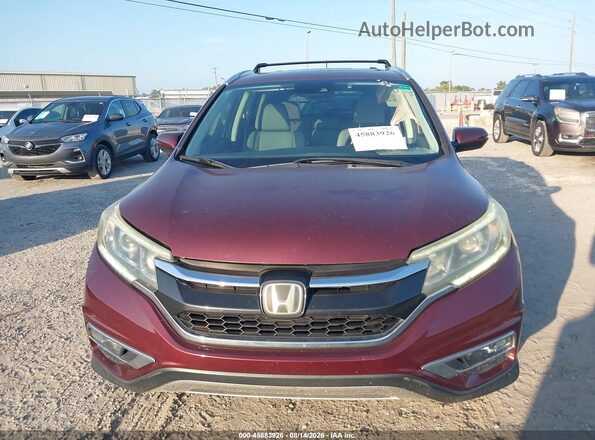5J6RM3H98GL001027 2016 HONDA CR-V Burgundy ხელსაწყოთა პანელის ხედი