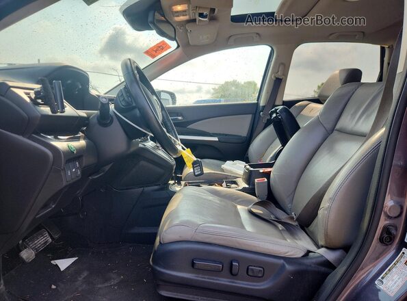 5J6RM3H9XGL001904 2016 HONDA CR-V Gray Front interior view